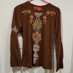 Johnny Was long sleeve t shirt